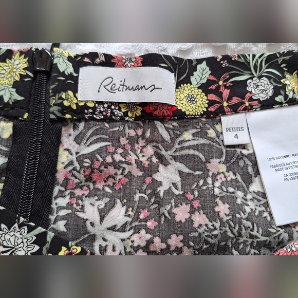 Reitmans skirt flowers size 4 - Picture 4 of 6